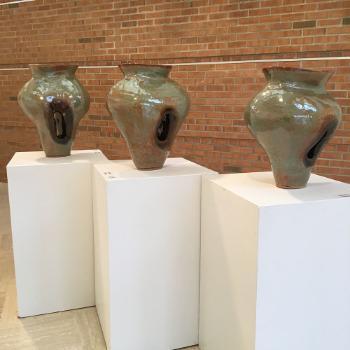 photo of three vases done by student billy haboush and awarded juror's choice